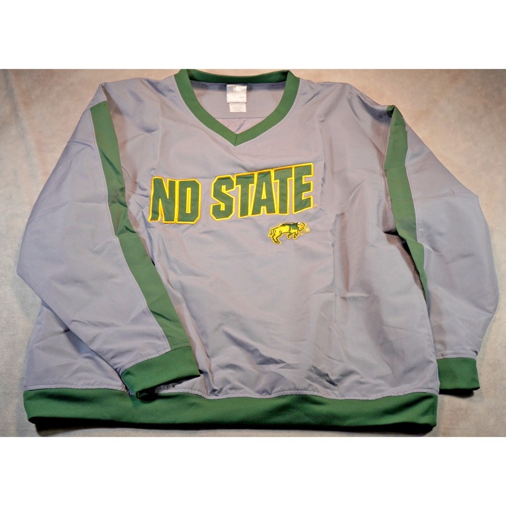 NDSU Bison Windbreaker Pullover Jacket Men's XL Pockets Lined Knights Apparel